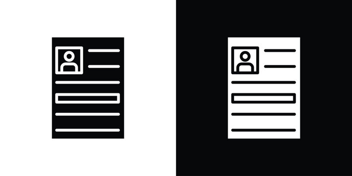 Curriculum icon collection. Vector icon design template