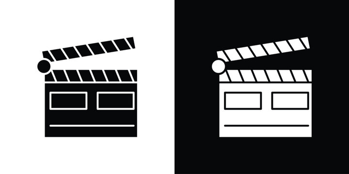 Cinema flapper icon collection. Vector icon design template