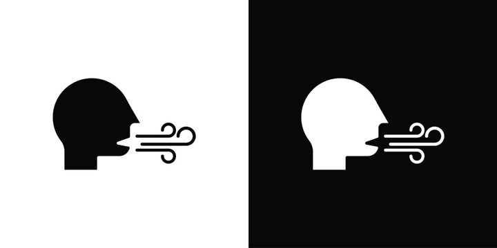 Breath icon collection. Vector icon design template