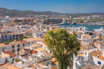 The elevated view on the dock of Ibiza - Balearic Islands