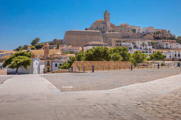 The view on the old town of Ibiza from a bastion - Balearic islands