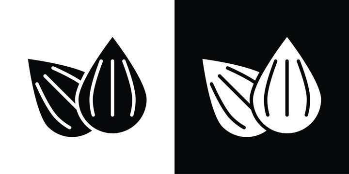 Almond icon collection. Vector icon design template