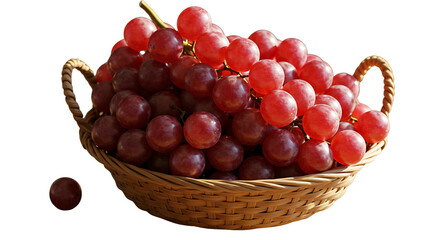 red grapes in basket