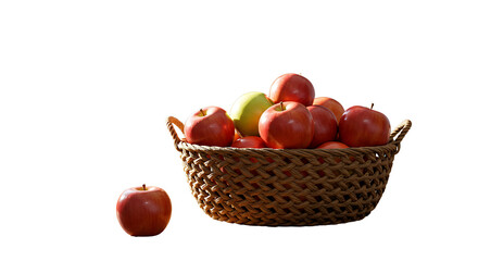 red apples in basket