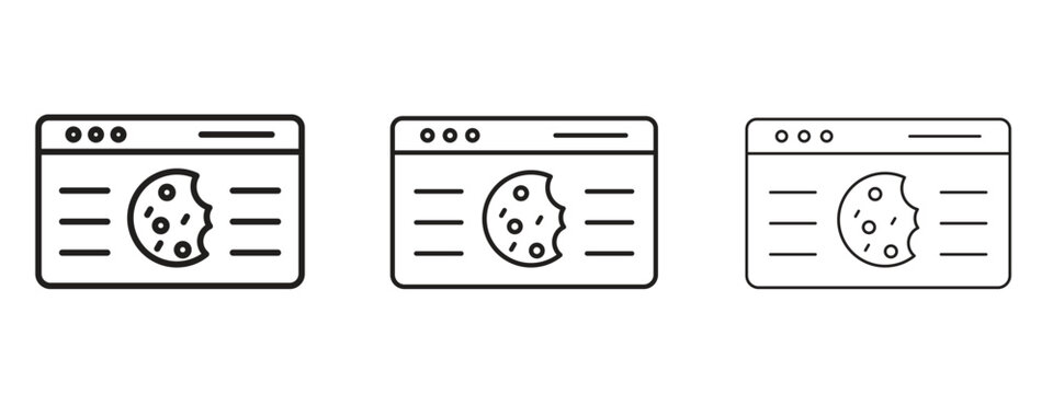 web Cookies icon in trendy line style. icon illustrations