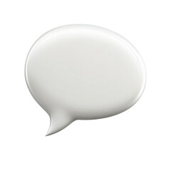 3D white speech bubble template clipart, 3D sticker