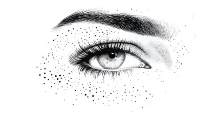 White Halftone Dots Pattern Background