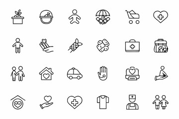 
A practical and friendly bundle representing diverse volunteer actions across various causes. Ideal for organization materials, event signage, and awareness kits.
