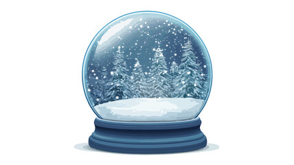 Enchanting Snow Globe Glowing Light Illustration
