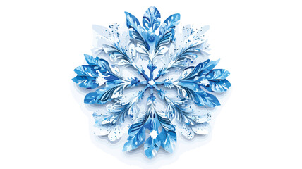 Snowflake Blue Celebration Decoration Wide Angle