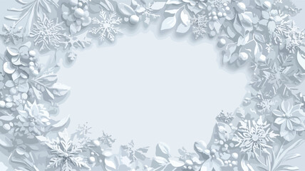 Festive Snowflake Christmas Winter Frame