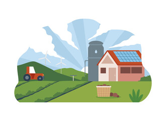 Solar Powered Farm Landscape