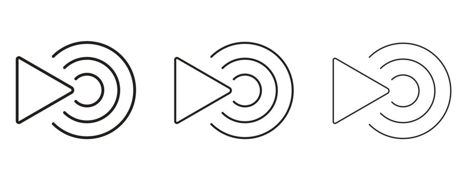 Livestream icon in trendy line style. icon illustrations