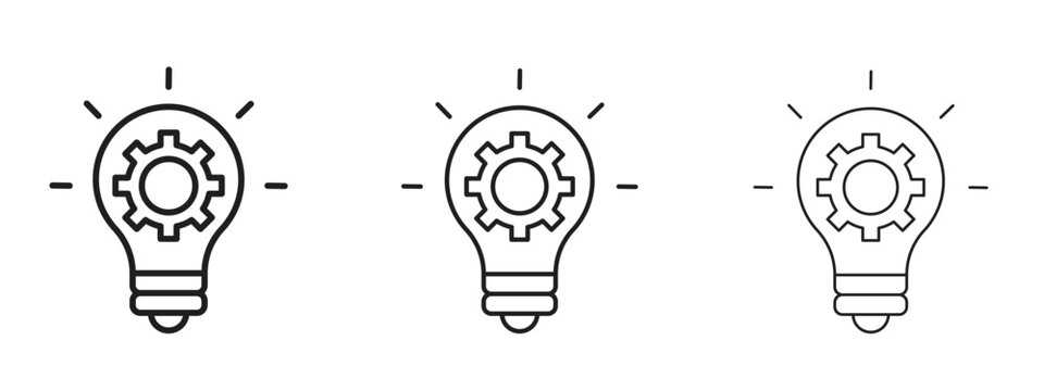 Implementation icon in trendy line style. icon illustrations