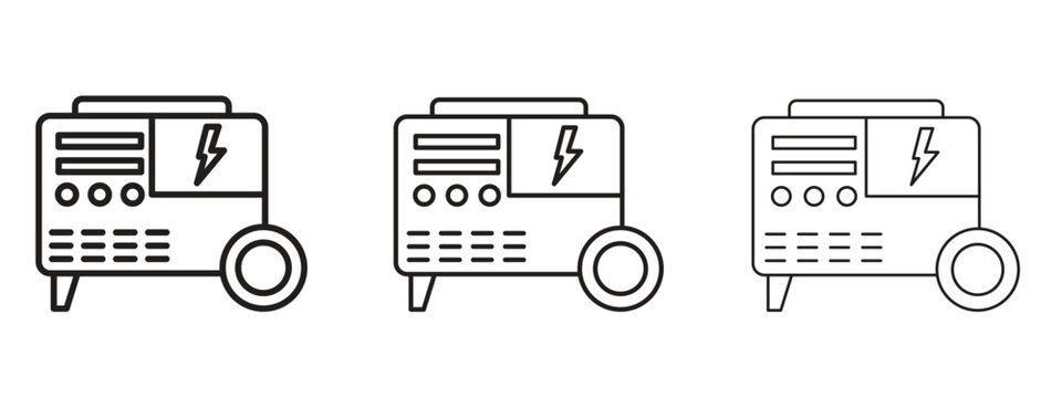 Generator icon in trendy line style. icon illustrations