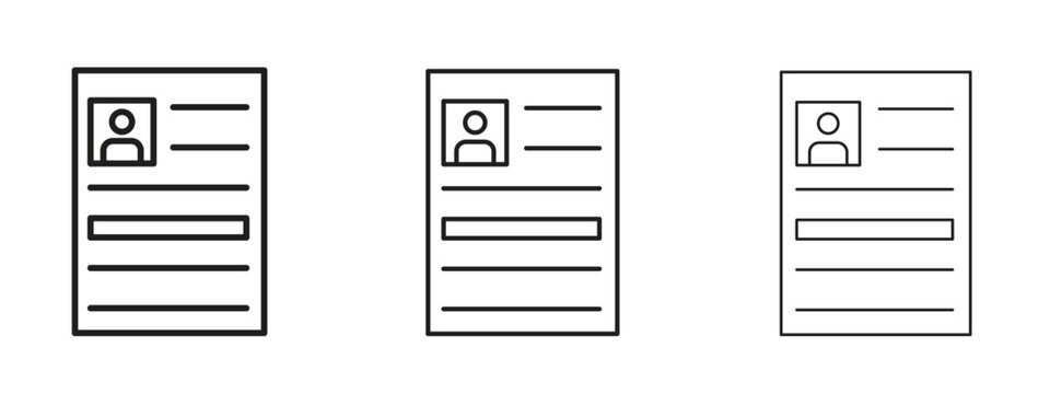 Curriculum icon in trendy line style. icon illustrations