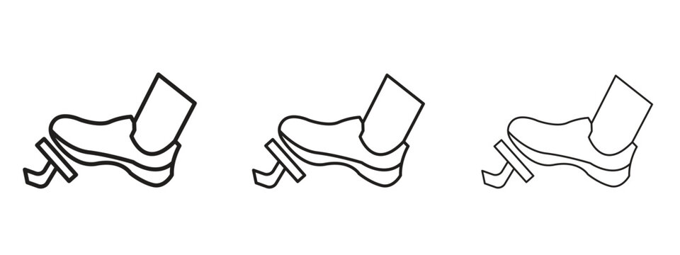 car pedal icon in trendy line style. icon illustrations