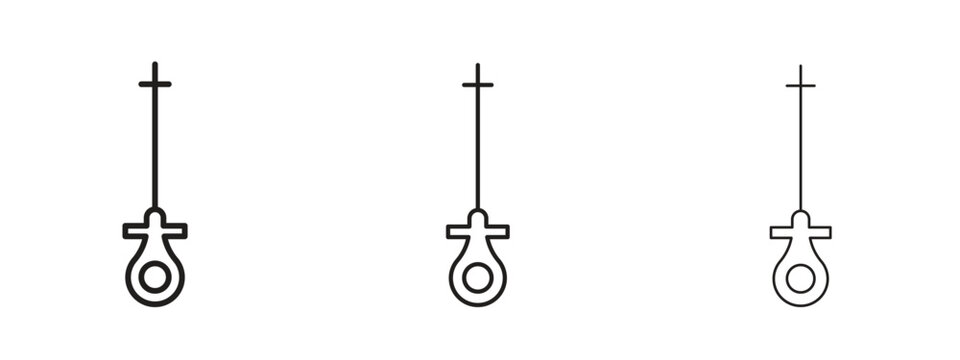 Car dipstick icon in trendy line style. icon illustrations