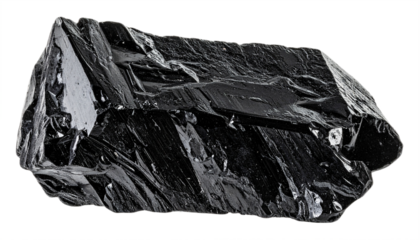 Black mineral specimen