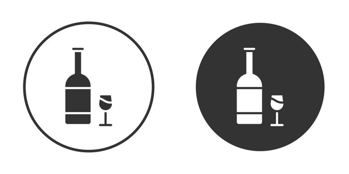 Vodka icon. Black filled vector illustration. vector logo template