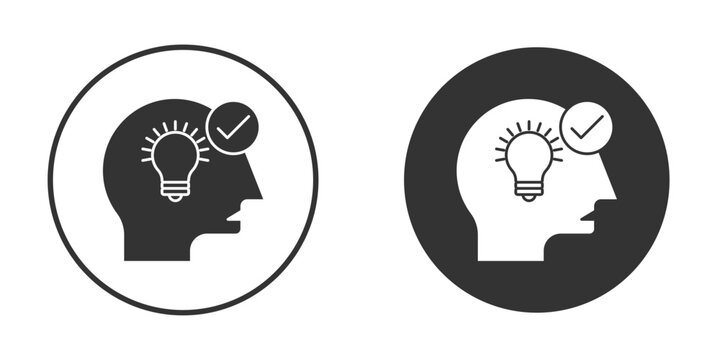 Understand icon. Black filled vector illustration. vector logo template