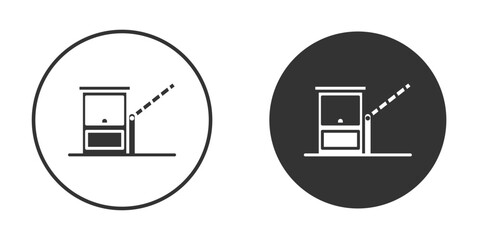 Toll road icon. Black filled vector illustration. vector logo template