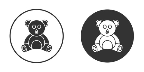 Teddy bear icon. Black filled vector illustration. vector logo template