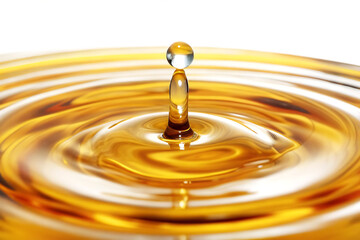  oil ripple drop isolated on white background PNG, AI GENERATED