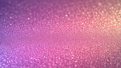 A sparkling surface with a gradient of pink purple and gold glitter creating a bokeh effect texture
