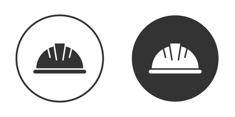 Safety helmet icon. Black filled vector illustration. vector logo template
