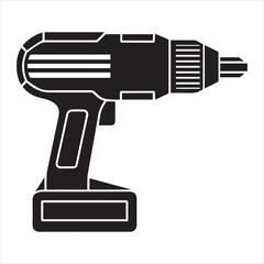 cordless drill silhouette icon
