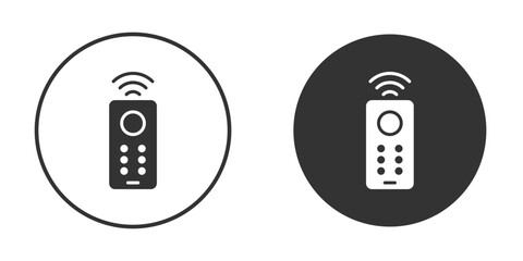 Remote control icon. Black filled vector illustration. vector logo template
