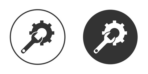 Productivity tools icon. Black filled vector illustration. vector logo template