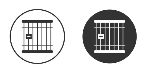 Prison icon. Black filled vector illustration. vector logo template