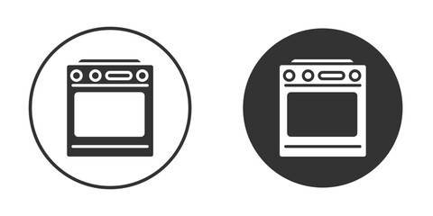 Oven icon. Black filled vector illustration. vector logo template
