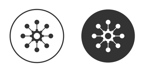 Microservices icon. Black filled vector illustration. vector logo template