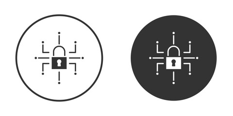 Cyber security icon. Black filled vector illustration. vector logo template