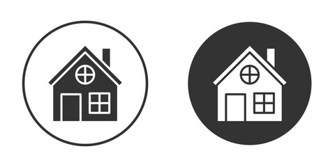Chalet icon. Black filled vector illustration. vector logo template