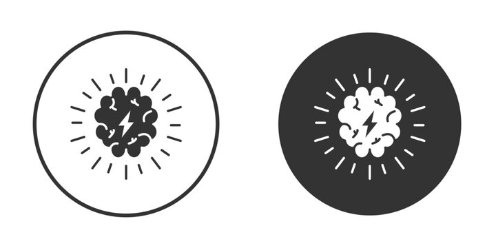 Brainstorm icon. Black filled vector illustration. vector logo template