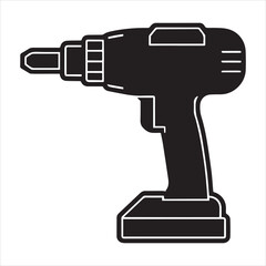 cordless drill silhouette icon