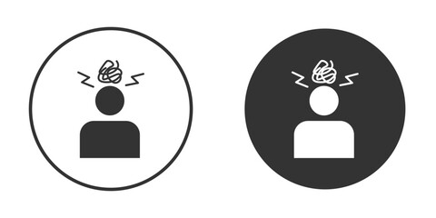 Anxiety icon. Black filled vector illustration. vector logo template