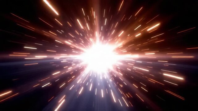 Radiant light, sci-fi hyperspace jump effect