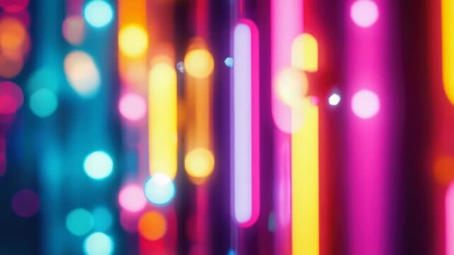 A row of string lights mounted on a wall
