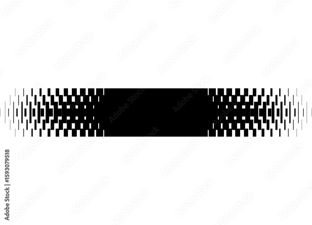 Poster stripe for text. vector dynamic pattern of black broken abstract shapes on a white background. vecto