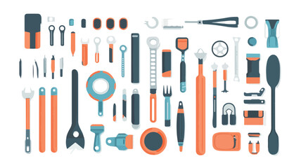 Fototapeta premium Sports Tools Wide Angle Centered Composition