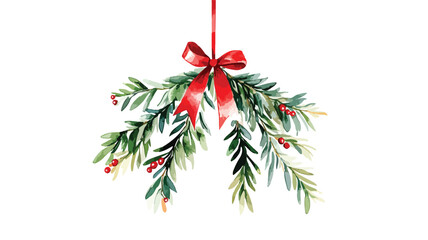 Elegant Mistletoe Decoration Hanging from Ceiling