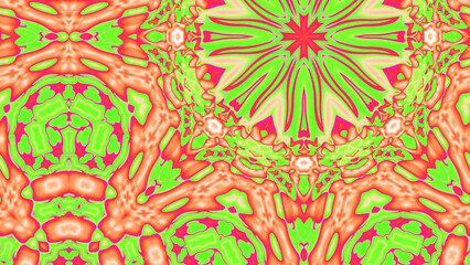 Abstract Radiant Burst with Soft Grain Texture, Symmetrical Glow Pattern in Psychedelic Style, Radiating Circular Abstract with Subtle Noise, Kaleidoscopic Starburst with Gradient Flow