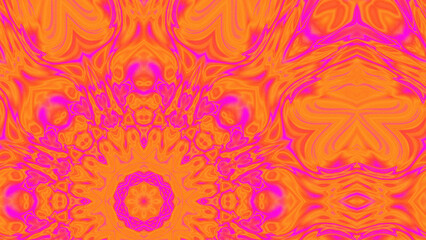 Abstract Radiant Burst with Soft Grain Texture, Symmetrical Glow Pattern in Psychedelic Style, Radiating Circular Abstract with Subtle Noise, Kaleidoscopic Starburst with Gradient Flow