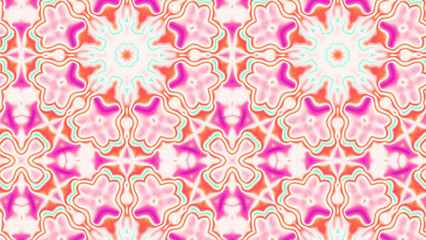 Abstract Radiant Burst with Soft Grain Texture, Symmetrical Glow Pattern in Psychedelic Style, Radiating Circular Abstract with Subtle Noise, Kaleidoscopic Starburst with Gradient Flow