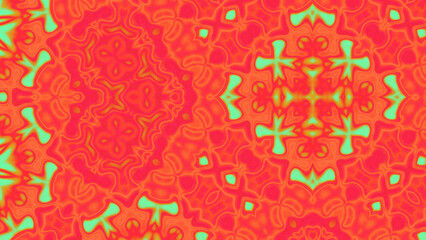 Naklejka premium Abstract Radiant Burst with Soft Grain Texture, Symmetrical Glow Pattern in Psychedelic Style, Radiating Circular Abstract with Subtle Noise, Kaleidoscopic Starburst with Gradient Flow